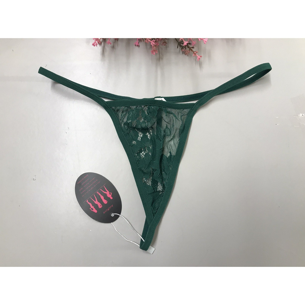 Women's Avidlove Dark Green Lace String Thong Panty Sz Smalll (New)